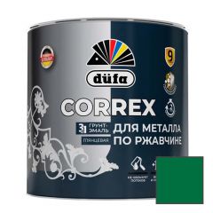 Грунт-эмаль для металла по ржавчине 3-в-1 Dufa (Дюфа) Correx глянцевая RAL-6029 Зеленая 2 л