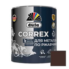 Грунт-эмаль для металла по ржавчине 3-в-1 Dufa (Дюфа) Correx глянцевая RAL-8017 Шоколадная 0,75 л