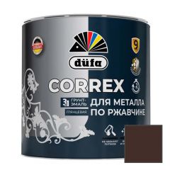 Грунт-эмаль для металла по ржавчине 3-в-1 Dufa (Дюфа) Correx глянцевая RAL-8017 Шоколадная 2 л
