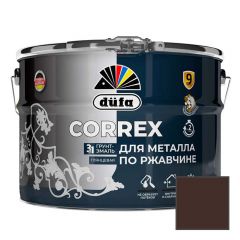 Грунт-эмаль для металла по ржавчине 3-в-1 Dufa (Дюфа) Correx глянцевая RAL-8017 Шоколадная 10 л