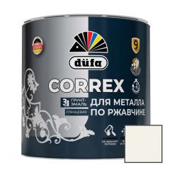 Грунт-эмаль для металла по ржавчине 3-в-1 Dufa (Дюфа) Correx глянцевая RAL-9010 Белая 2 л