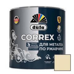 Грунт-эмаль для металла по ржавчине 3-в-1 Dufa (Дюфа) Correx глянцевая RAL-1015 Слоновая кость 2 л