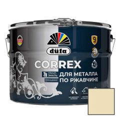 Грунт-эмаль для металла по ржавчине 3-в-1 Dufa (Дюфа) Correx глянцевая RAL-1015 Слоновая кость 10 л