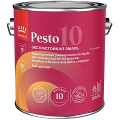 Эмаль алкидная Tikkurila/Tikkivala (Тиккурила/Тиккивала) Pesto 10 матовая С 2,7 л