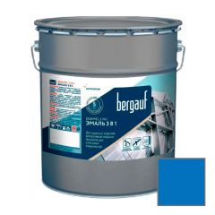Грунт-эмаль алкидно-уретановая Bergauf Enamel 3 in 1 для защиты от коррозии синяя 1,8 кг