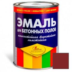 Эмаль для бетонных полов Новбытхим (Newchem) износостойкая Темно-красная 2,7 л