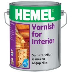 Лак для внутренних работ на водной основе Hemel Varnish for Interior полуматовый 5400Н Бесцветный 2,5 л