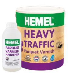 Лак паркетный на водной основе двухкомпонентный Hemel Heavy Traffic матовый А+B (5+0,5 л) 5,5 л