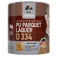 Лак паркетный Dufa (Дюфа) полиуретановый Premium PU Parquet Laquer D334 полуматовый 2 л