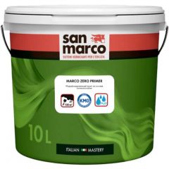Грунт негорючий San Marco (Сан Марко) Marco Zero Primer для поверхностей с повышенными требованиями к огнестойкости бесцветный 10 л, R1500000/10