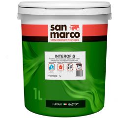 Глубоко проникающий акриловый грунт концентрат San Marco (Сан Марко) Interofis изолирует воздействия щелочной среды на финишные покрытия 1 л, R1000000/1