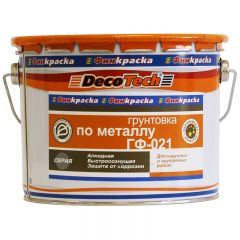 Грунтовка Decotech Professional антикоррозийная по металлу ГФ-021 серая 10 кг