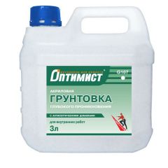 Грунтовка Оптимист G 107 глубокого проникновения для внутренних работ 3 л
