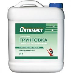 Грунтовка Оптимист G 107 глубокого проникновения для внутренних работ 5 л