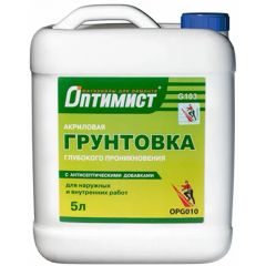 Грунтовка Оптимист акриловая G 103 глубокого проникновения 5 л