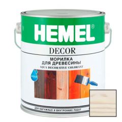 Морилка для древесины на водной основе Hemel Aqua Decorative Colorant 1211Н Белая 0,1 л