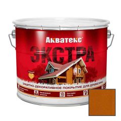 Защитно-декоративное покрытие Акватекс (Aquateks) Экстра для древесины Тик 9 л