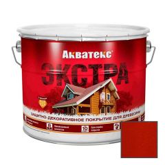Защитно-декоративное покрытие Акватекс (Aquateks) Экстра для древесины Красное дерево 9 л