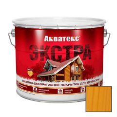 Защитно-декоративное покрытие Акватекс (Aquateks) Экстра для древесины Калужница 9 л
