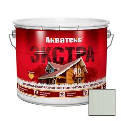 Защитно-декоративное покрытие Акватекс (Aquateks) Экстра для древесины Белый 9 л