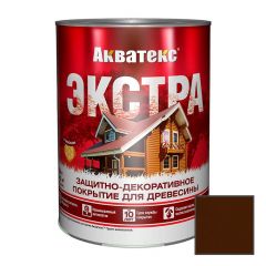 Защитно-декоративное покрытие Акватекс (Aquateks) Экстра для древесины Каштан 0,8 л