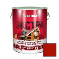 Защитно-декоративное покрытие Акватекс (Aquateks) Экстра для древесины Красное дерево 2,7 л