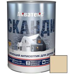 Кроющий антисептик для древесины Акватекс Сканди База А Слоновая кость 0,75 л