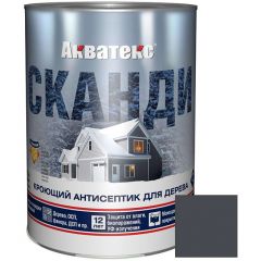 Кроющий антисептик для древесины Акватекс Сканди База А Графит 0,75 л