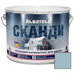 Кроющий антисептик для древесины Акватекс (Aquateks) Сканди База А Северное море 9 л