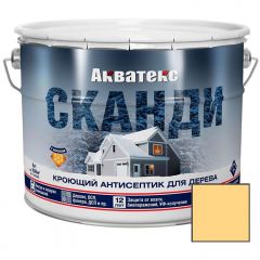 Кроющий антисептик для древесины Акватекс (Aquateks) Сканди База А Карамель 9 л