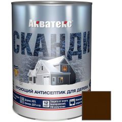 Кроющий антисептик для древесины Акватекс (Aquateks) Сканди База А Лакрица 0,75 л