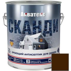 Кроющий антисептик для древесины Акватекс (Aquateks) Сканди База А Лакрица 2,5 л
