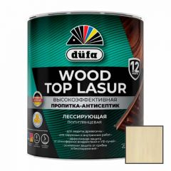 Высокоэффективная пропитка-антисептик Dufa (Дюфа) Wood Top Lasur лессирующая для защиты древесины полуглянцевая 12 Бесцветный 0,9 л