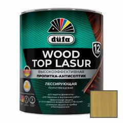 Высокоэффективная пропитка-антисептик Dufa (Дюфа) Wood Top Lasur лессирующая для защиты древесины полуглянцевая 15 Дуб 2,5 л