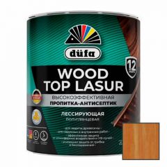 Высокоэффективная пропитка-антисептик Dufa (Дюфа) Wood Top Lasur лессирующая для защиты древесины полуглянцевая 20 Орегон 0,9 л