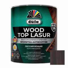 Высокоэффективная пропитка-антисептик Dufa (Дюфа) Wood Top Lasur лессирующая для защиты древесины полуглянцевая 19 Каштан 0,9 л