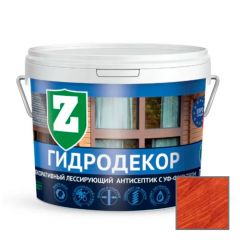 Пропитка защитно-декоративная Зелест Гидродекор Д-1 с УФ фильтром Красное дерево 9 кг