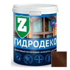 Пропитка защитно-декоративная Зелест (Zelest) Гидродекор Д-1 с УФ фильтром Венге 0,9 кг