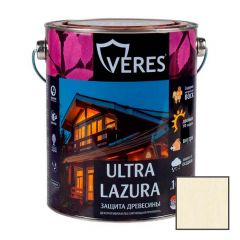 Декоративная пропитка для дерева Veres Ultra Lazure Бесцветный шелковисто-глянцевая 2,7 л