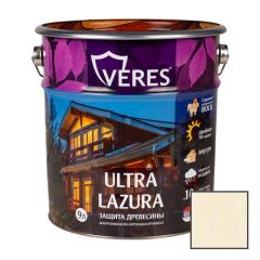 Декоративная пропитка для дерева Veres Ultra Lazure Бесцветный шелковисто-глянцевая 9 л