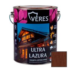 Декоративная пропитка для дерева Veres Ultra Lazure Тик шелковисто-глянцевая 2,7 л