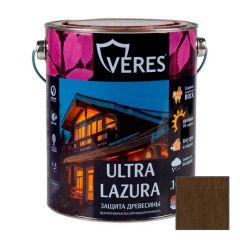 Декоративная пропитка для дерева Veres Ultra Lazure Орех шелковисто-глянцевая 2,7 л