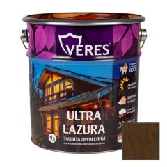 Декоративная пропитка для дерева Veres Ultra Lazure Орех шелковисто-глянцевая 9 л