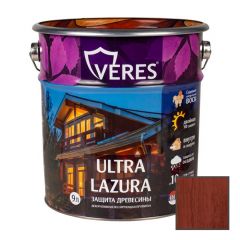 Декоративная пропитка для дерева Veres Ultra Lazure Махагон шелковисто-глянцевая 9 л