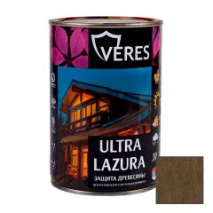Декоративная пропитка для дерева Veres Ultra Lazure Темный Дуб шелковисто-глянцевая 0,9 л