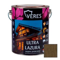 Декоративная пропитка для дерева Veres Ultra Lazure Темный Дуб шелковисто-глянцевая 2,7 л