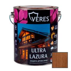 Декоративная пропитка для дерева Veres Ultra Lazure Дуб шелковисто-глянцевая 2,7 л