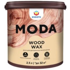 Воск для деревянных интерьеров Eskaro Moda Wood Wax прозрачный колеруемый 2,7 л