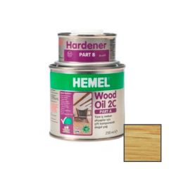 Масло для дерева двухкомпонентное Hemel Wood Oil 2C 3511H Бесцветный А (250 мл) + B (50 мл) 0,3 л