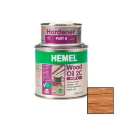 Масло для дерева двухкомпонентное Hemel Wood Oil 2C 3512H Натуральный А (250 мл) + B (50 мл) 0,3 л